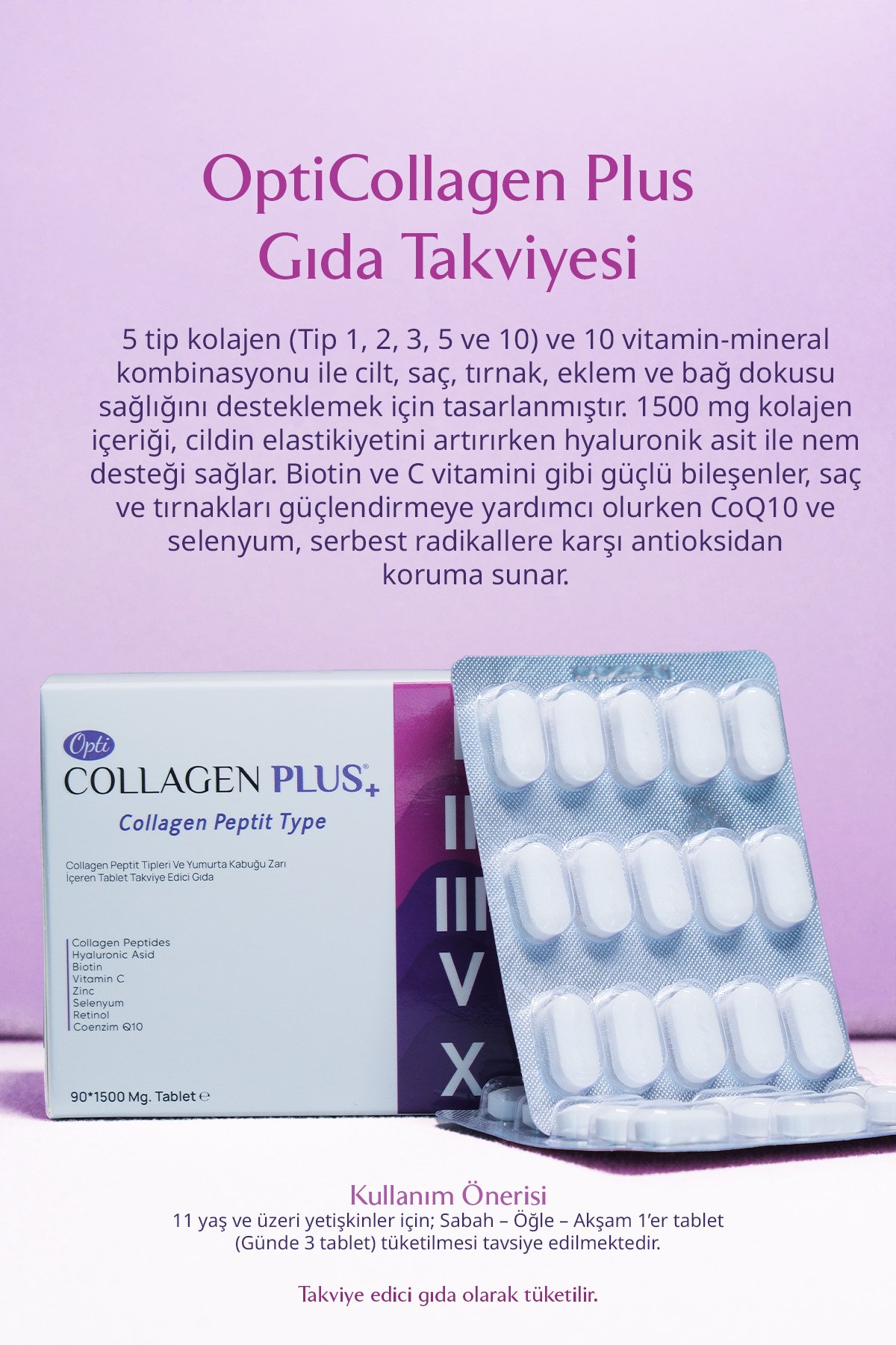 OptiCollagen Plus 5 Tip Collagen 1500mg 90tb